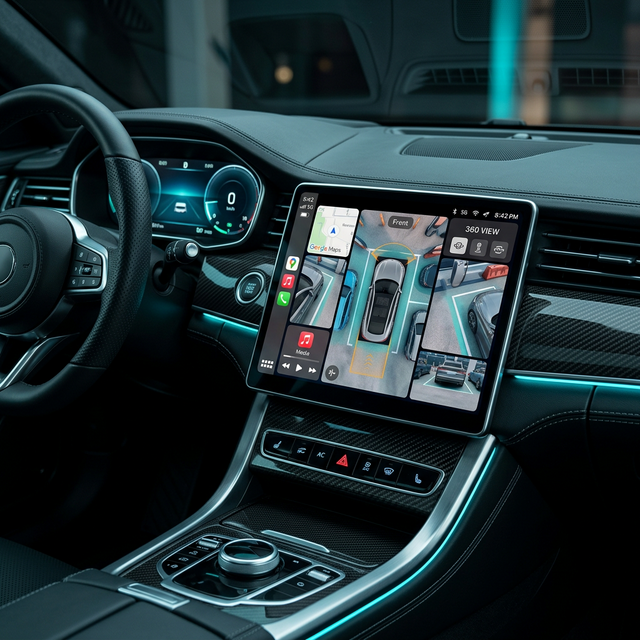 iDash 360 degree camera view in car